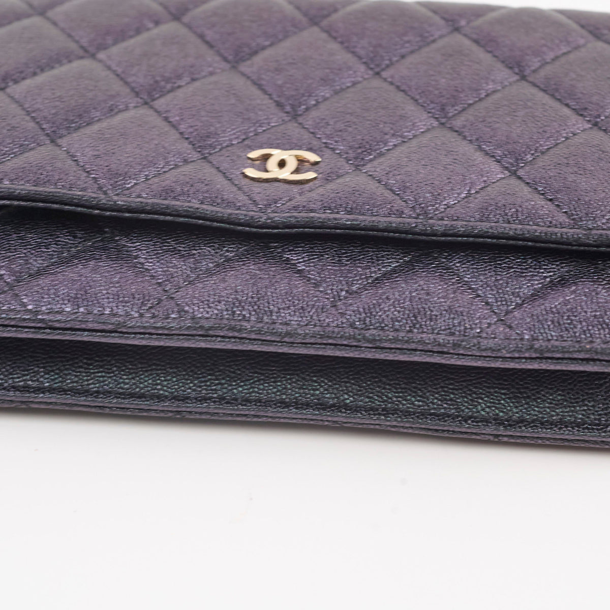 Chanel Wallet on Chain WOC Caviar Iridescence Black - photo 12