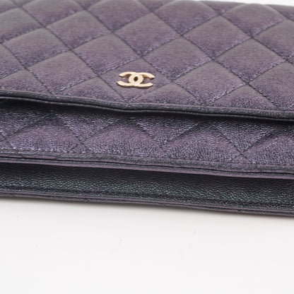 Chanel Wallet on Chain WOC Caviar Iridescence Black - photo 12