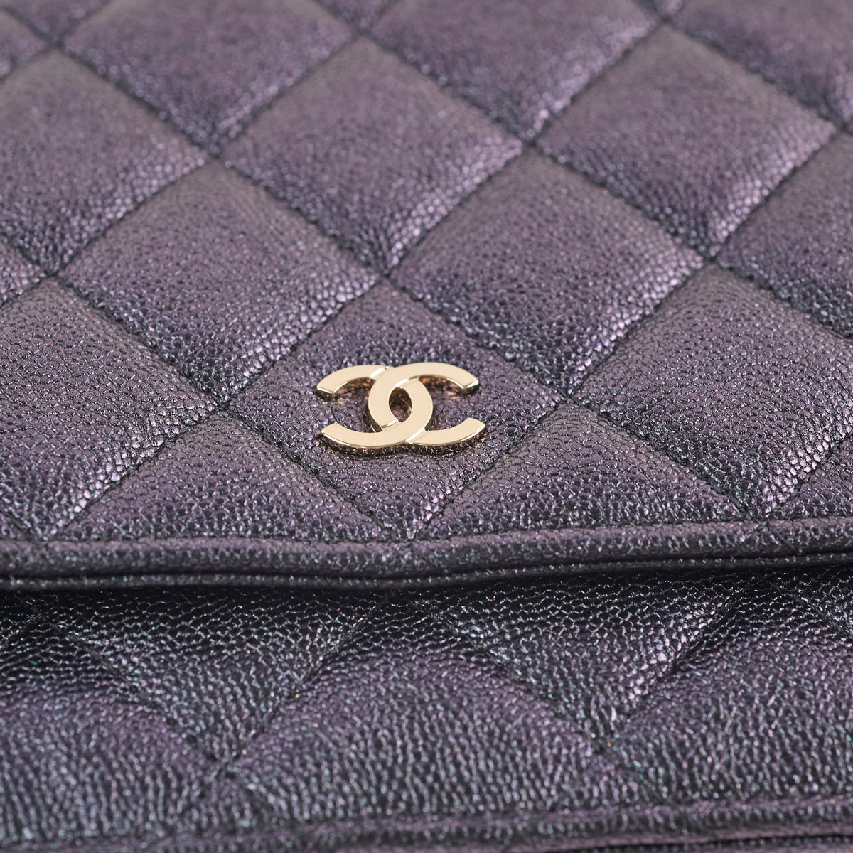 Chanel Wallet on Chain WOC Caviar Iridescence Black - photo 14