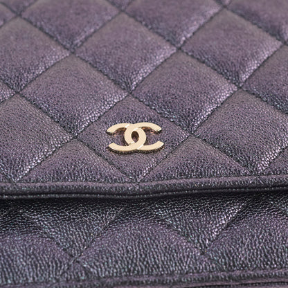 Chanel Wallet on Chain WOC Caviar Iridescence Black - photo 14
