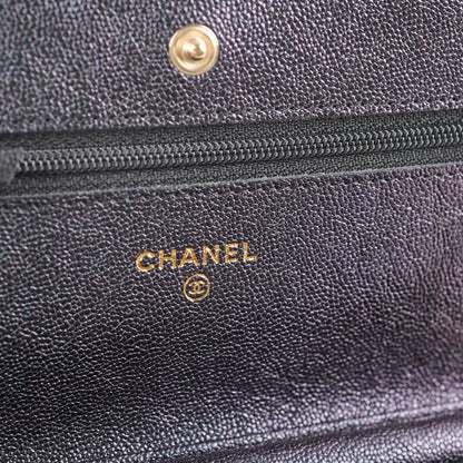 Chanel Wallet on Chain WOC Caviar Iridescence Black - photo 10
