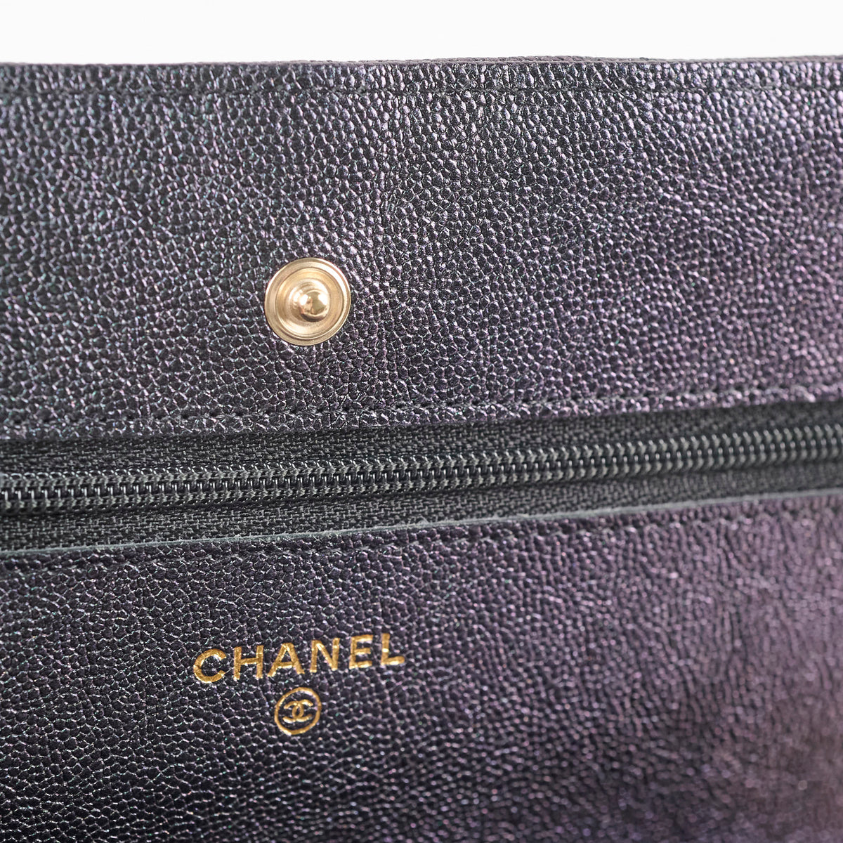 Chanel Wallet on Chain WOC Caviar Iridescence Black - photo 9
