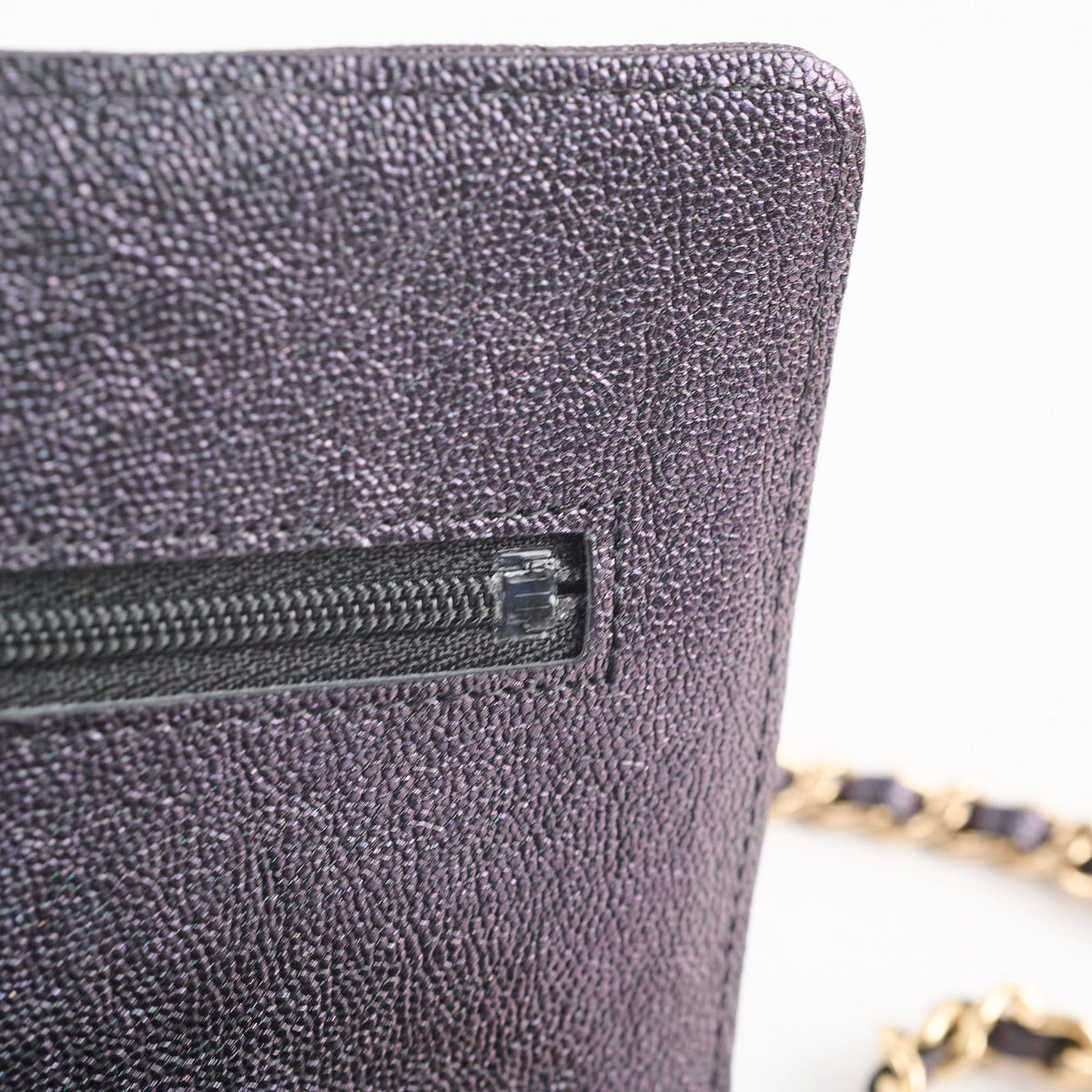 Chanel Wallet on Chain WOC Caviar Iridescence Black - photo 8
