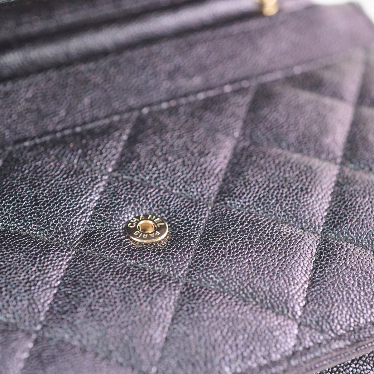 Chanel Wallet on Chain WOC Caviar Iridescence Black - photo 7