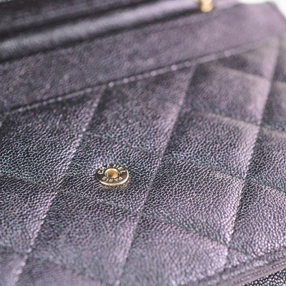 Chanel Wallet on Chain WOC Caviar Iridescence Black - photo 7