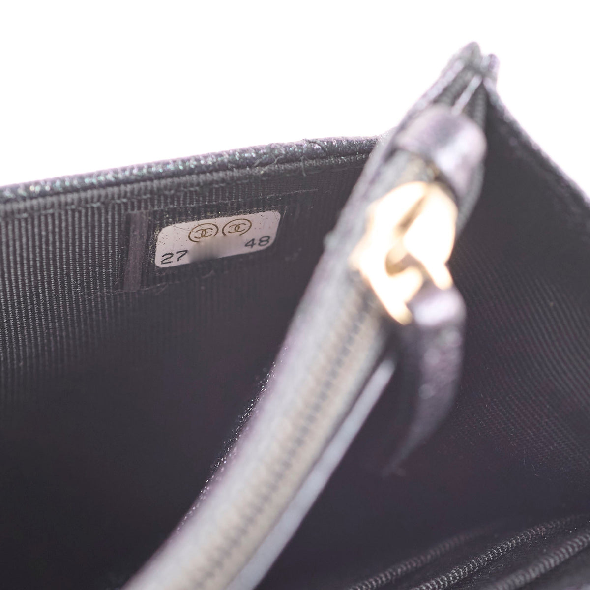 Chanel Wallet on Chain WOC Caviar Iridescence Black - photo 5