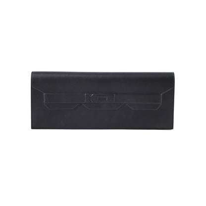 Hermes 29 Birkin Shadow Cut Clutch Noir B Stamp - photo 1
