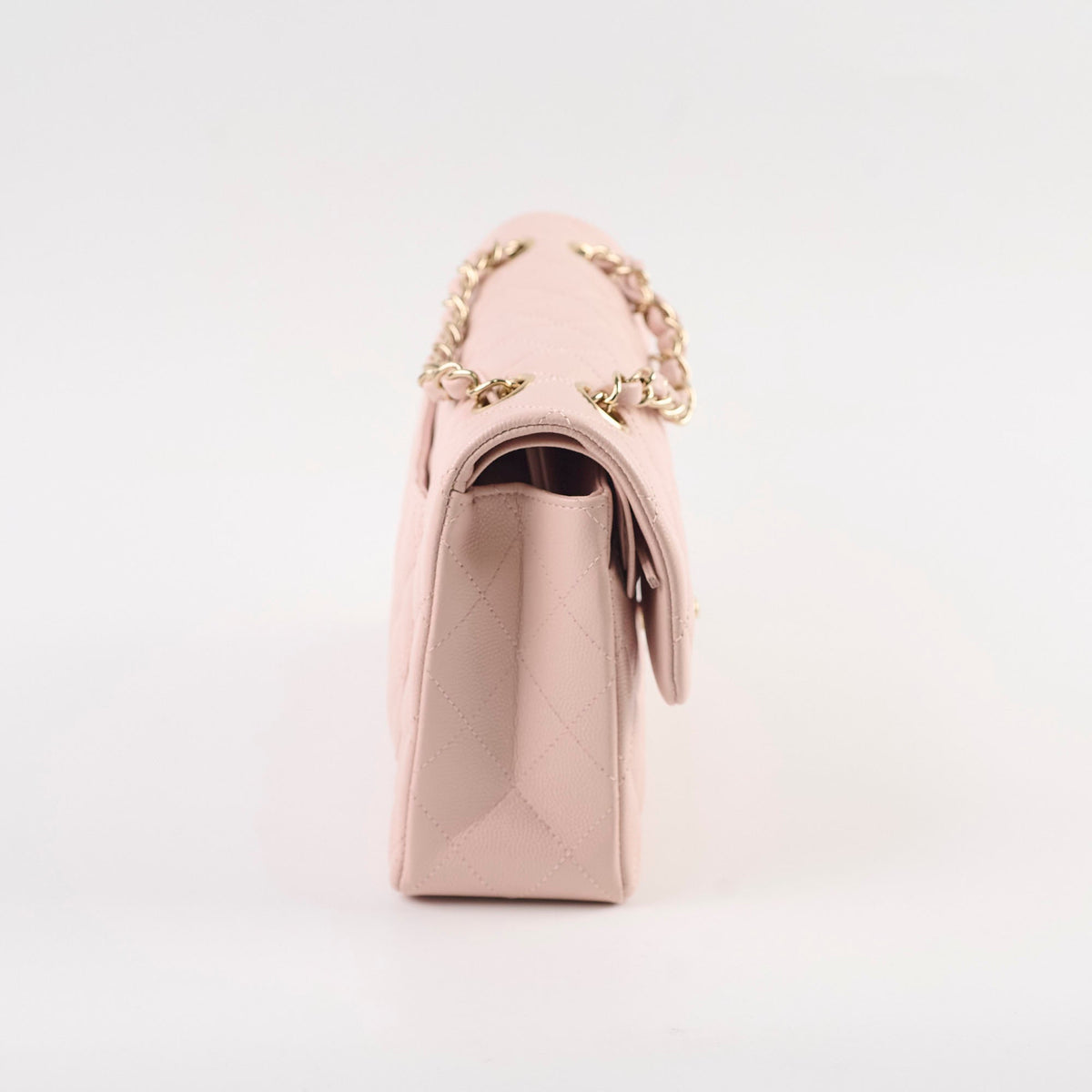 Chanel Small Classic Double Flap Rose Clair Caviar - photo 3