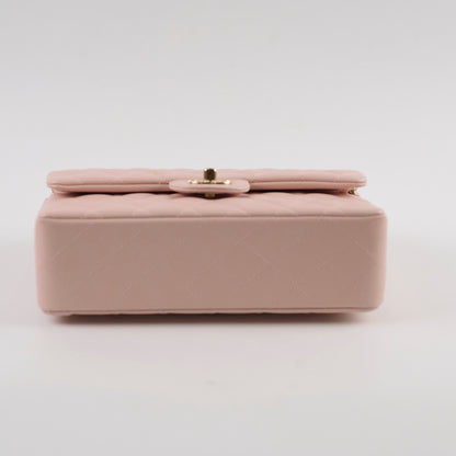 Chanel Small Classic Double Flap Rose Clair Caviar - photo 4