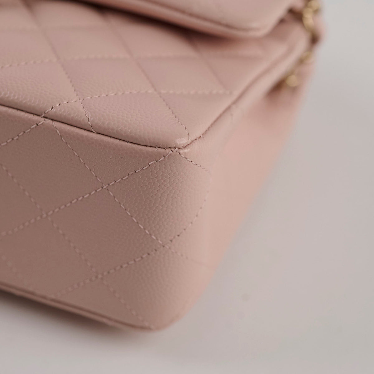 Chanel Small Classic Double Flap Rose Clair Caviar - photo 14