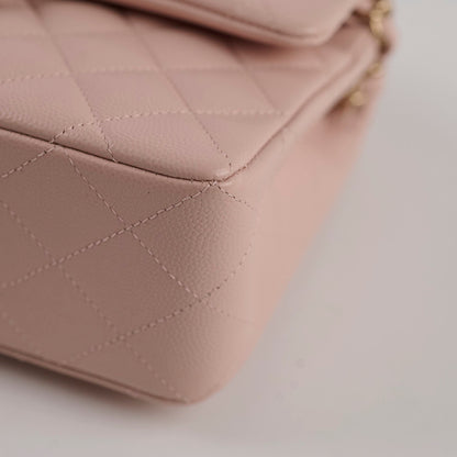 Chanel Small Classic Double Flap Rose Clair Caviar - photo 14