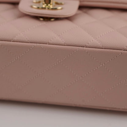 Chanel Small Classic Double Flap Rose Clair Caviar - photo 13