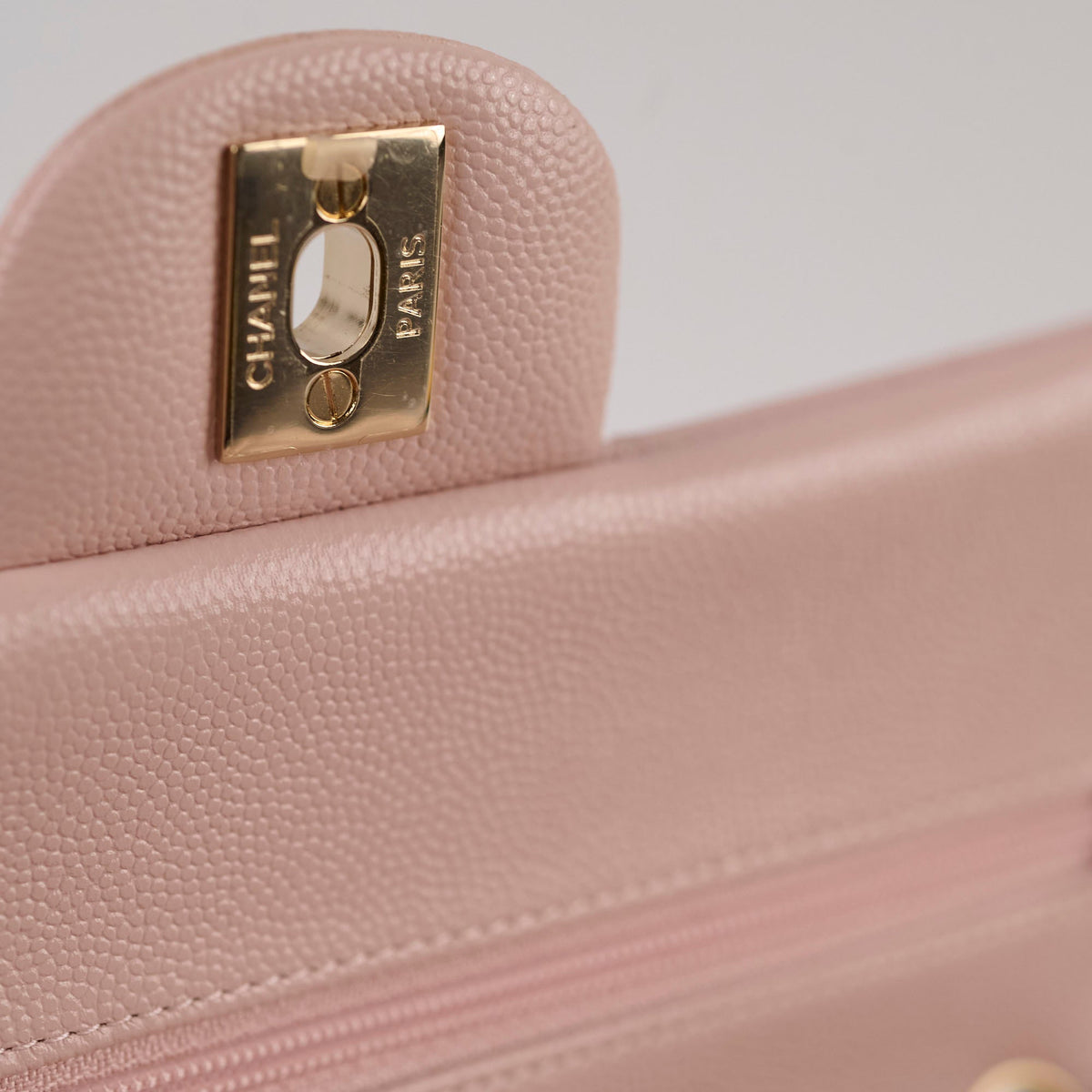 Chanel Small Classic Double Flap Rose Clair Caviar - photo 11