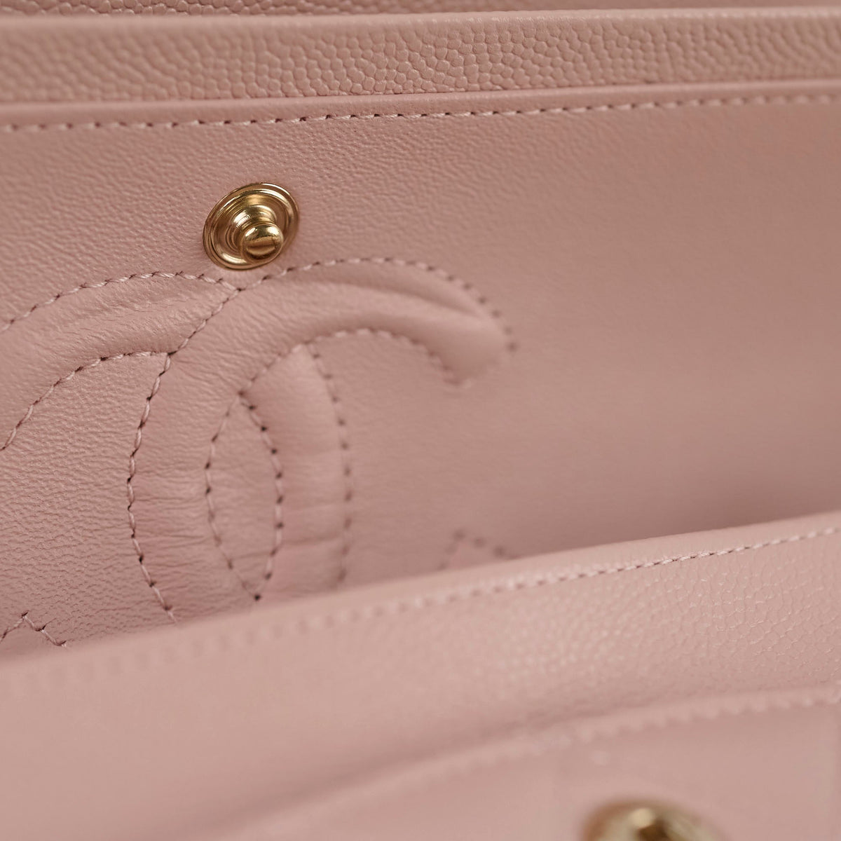 Chanel Small Classic Double Flap Rose Clair Caviar - photo 8