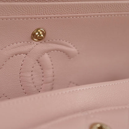 Chanel Small Classic Double Flap Rose Clair Caviar - photo 8
