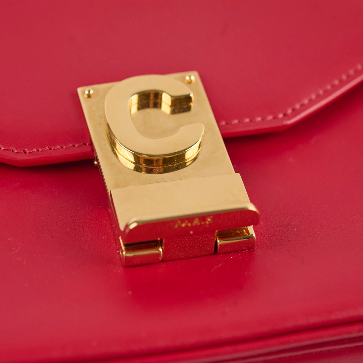 Celine Red C Logo Bag Smooth Calfskin - photo 14