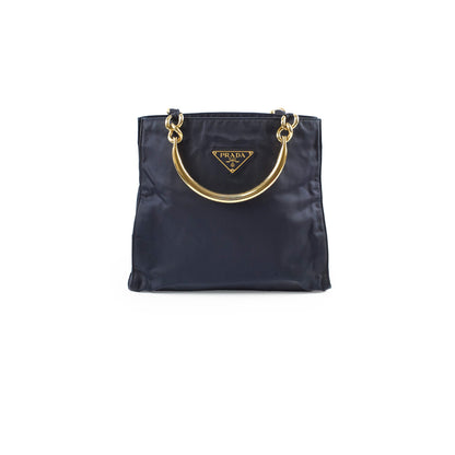 Prada Vintage Nylon Tote Navy - photo 1