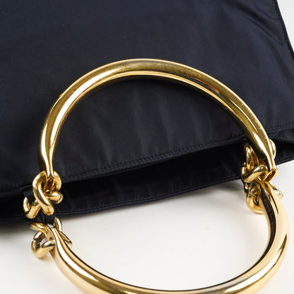 Prada Vintage Nylon Tote Navy - photo 10