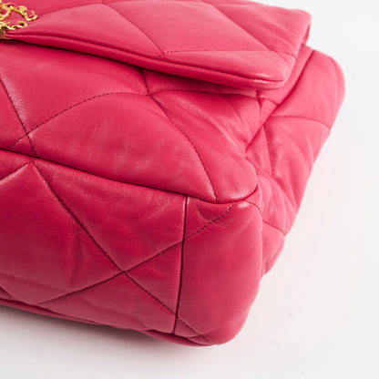 Chanel 19 Large Coral Pink Goatskin - photo 15