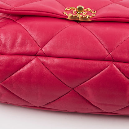 Chanel 19 Large Coral Pink Goatskin - photo 14