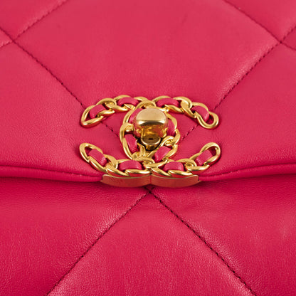 Chanel 19 Large Coral Pink Goatskin - photo 16