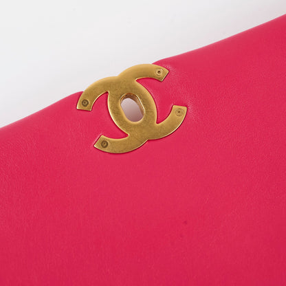 Chanel 19 Large Coral Pink Goatskin - photo 12