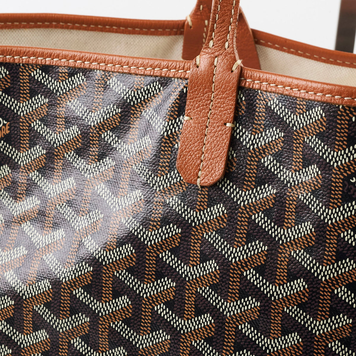 Goyard St Louis PM Black Tan Shoulder Bag - photo 9