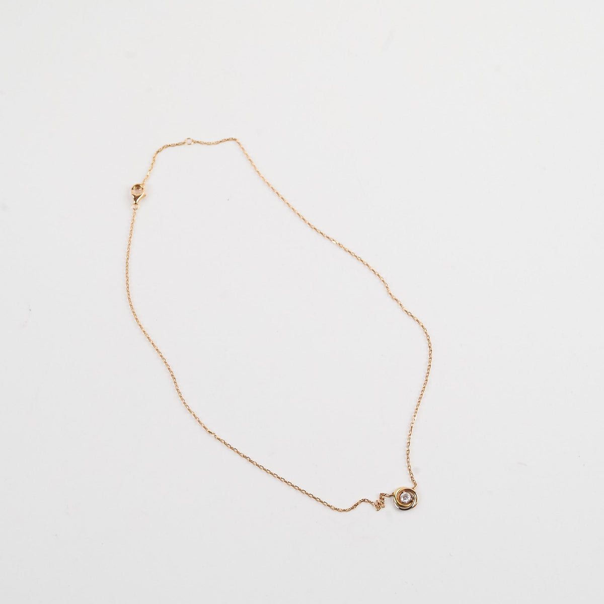Cartier Trinity 18k Diamond Necklace Tri-Colour - photo 3