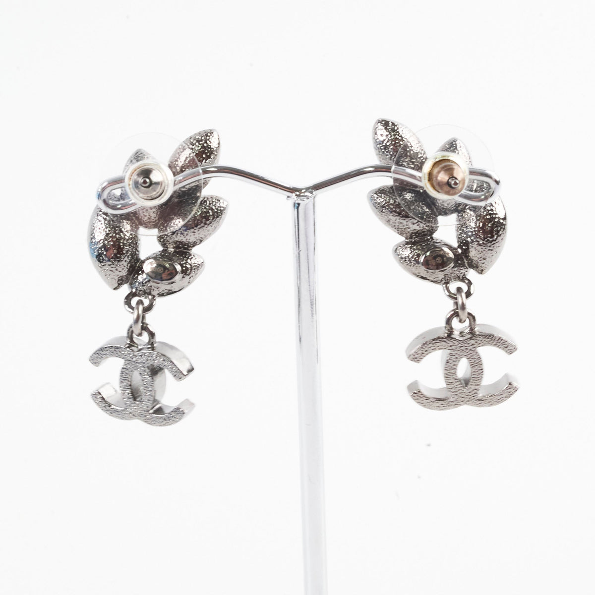 Chanel Ruthenium Crystal CC Dangle Earrings - photo 3