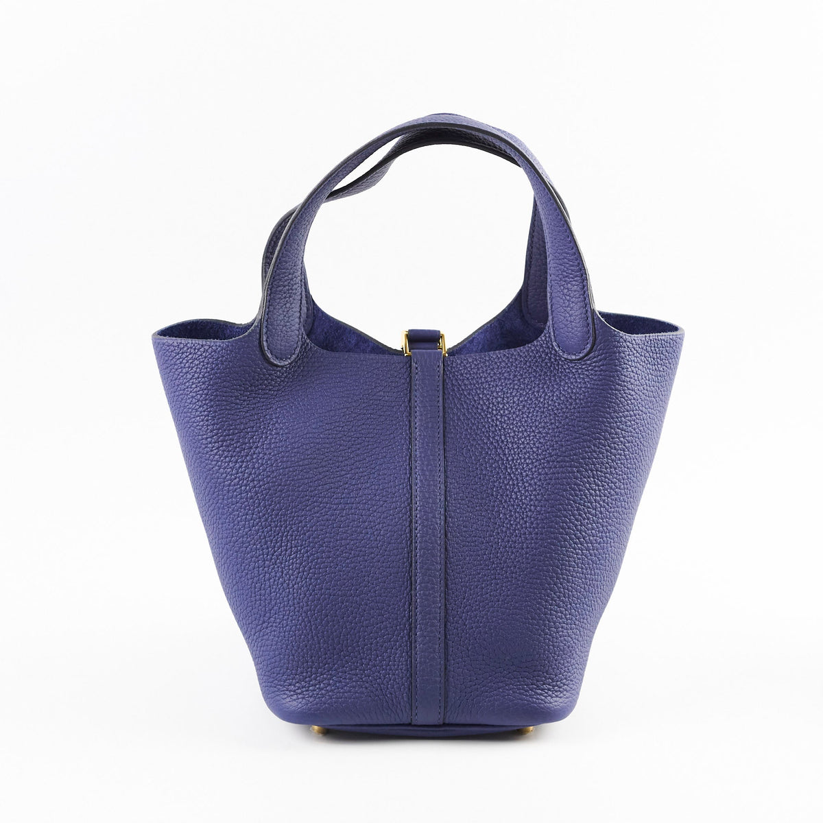Hermes Picotin 18 Clemence Blue Encre Stamp Z - photo 2