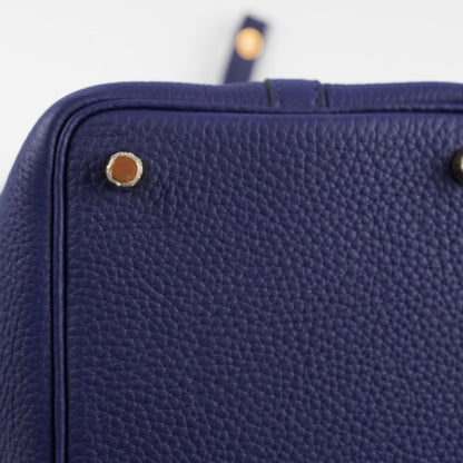 Hermes Picotin 18 Clemence Blue Encre Stamp Z - photo 9