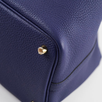 Hermes Picotin 18 Clemence Blue Encre Stamp Z - photo 8