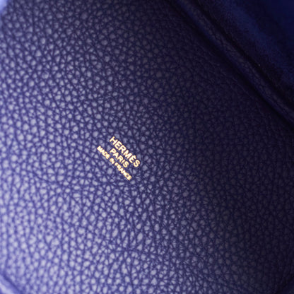 Hermes Picotin 18 Clemence Blue Encre Stamp Z - photo 7