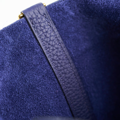 Hermes Picotin 18 Clemence Blue Encre Stamp Z - photo 5