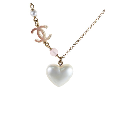 Chanel CC Heart Pearly Necklace - photo 1