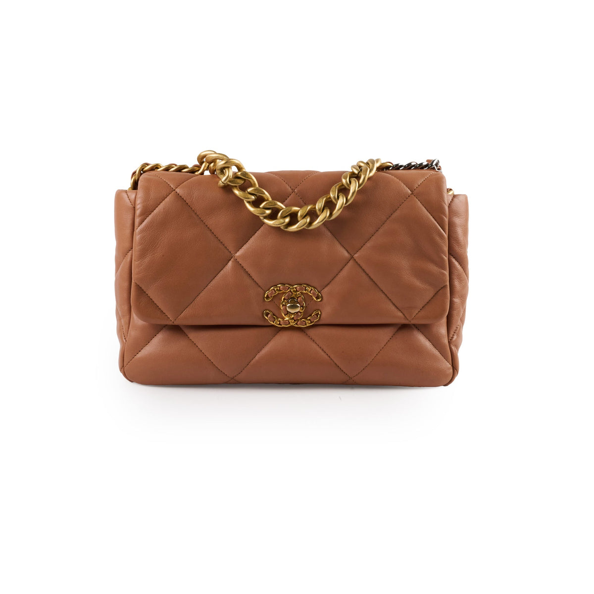 Chanel 19 Bag Medium Caramel Lambskin - photo 1