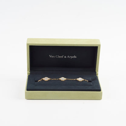 Van Cleef & Arpels Vintage 5 Motifs Alhambra Bracelet Mother of Pearl - photo 2