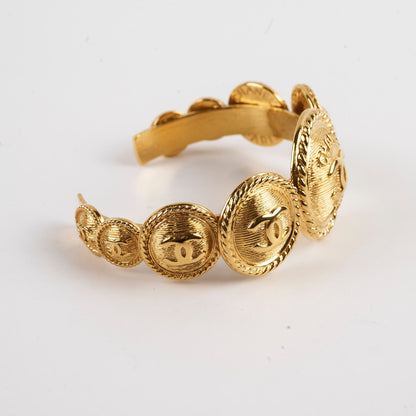 Chanel Medallion CC Cuff Bracelet Large Size - photo 2