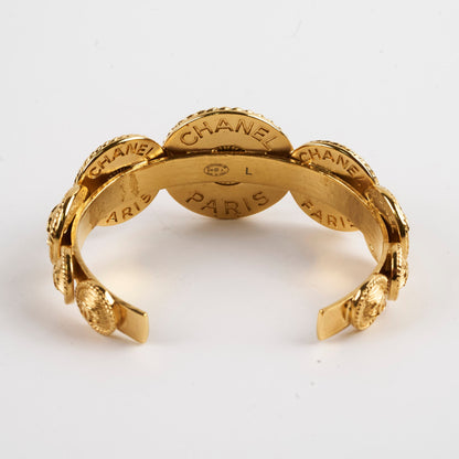 Chanel Medallion CC Cuff Bracelet Large Size - photo 3