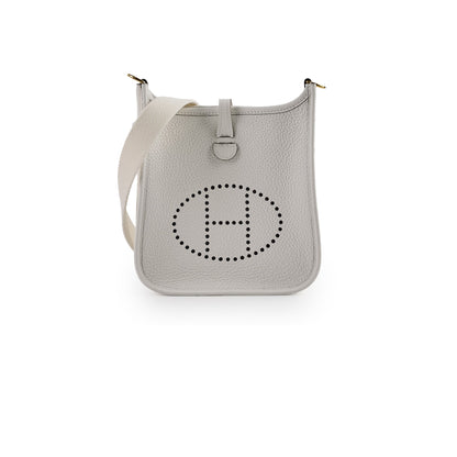 Hermes Evelyne 16 New White Clemence B Stamp - photo 1