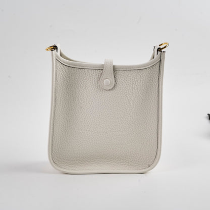 Hermes Evelyne 16 New White Clemence B Stamp - photo 2