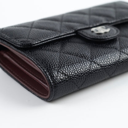 Chanel Classic Flap Wallet Black Caviar (microchip) - photo 12