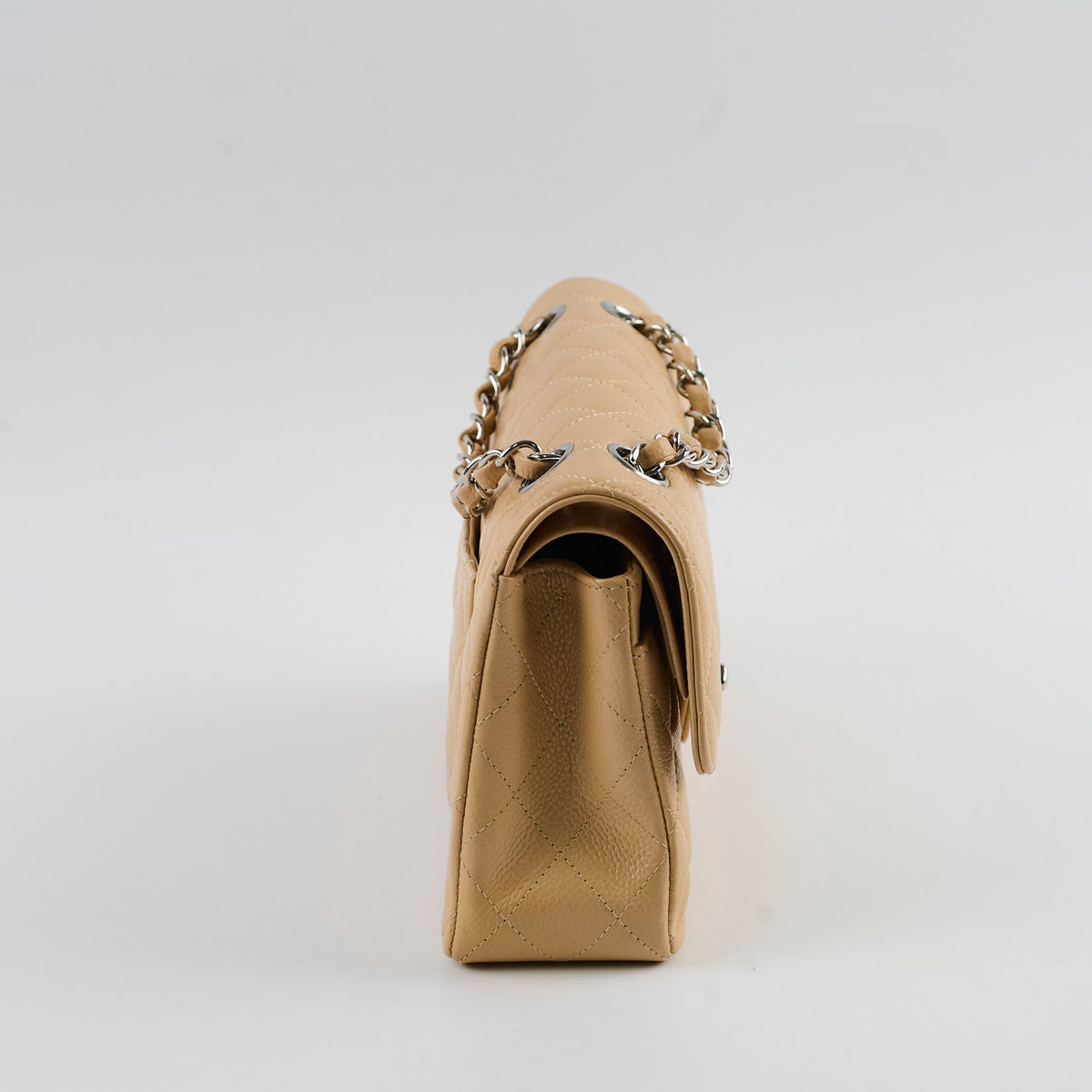 Chanel Small Caviar Double Classic Flap Beige Clair - photo 3