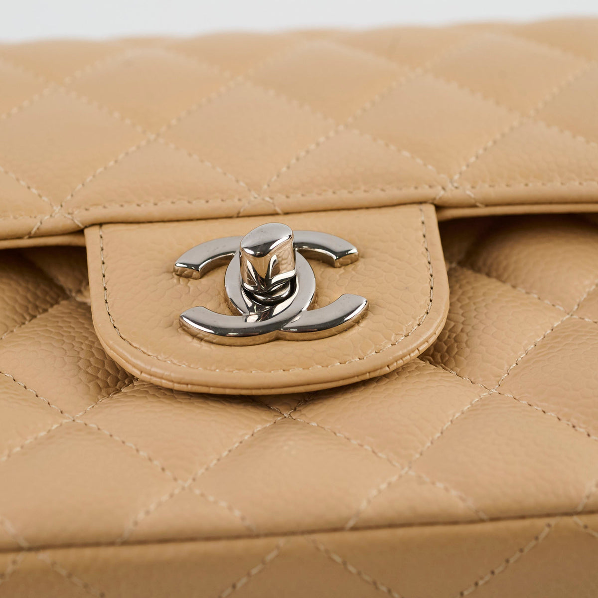Chanel Small Caviar Double Classic Flap Beige Clair - photo 15