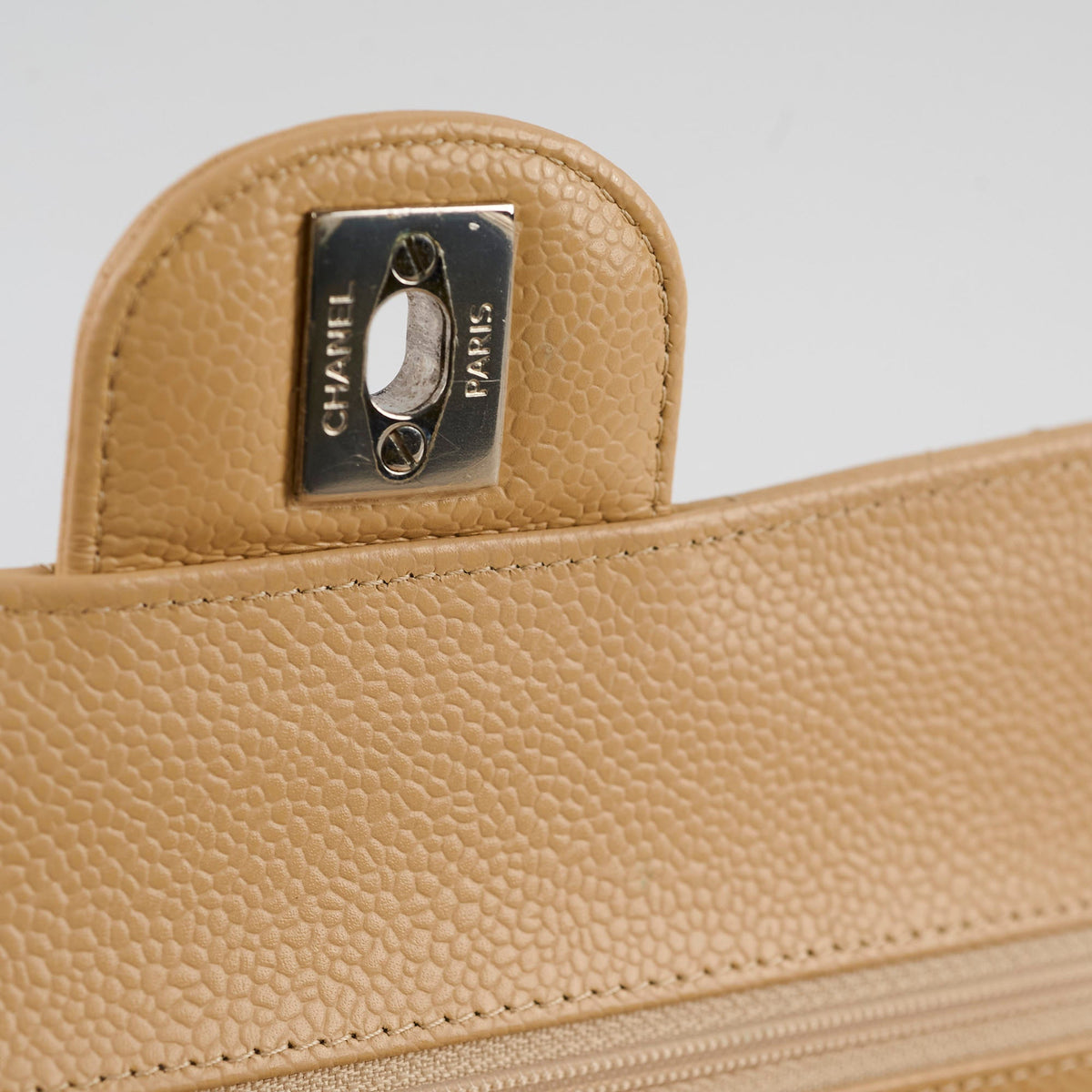 Chanel Small Caviar Double Classic Flap Beige Clair - photo 11