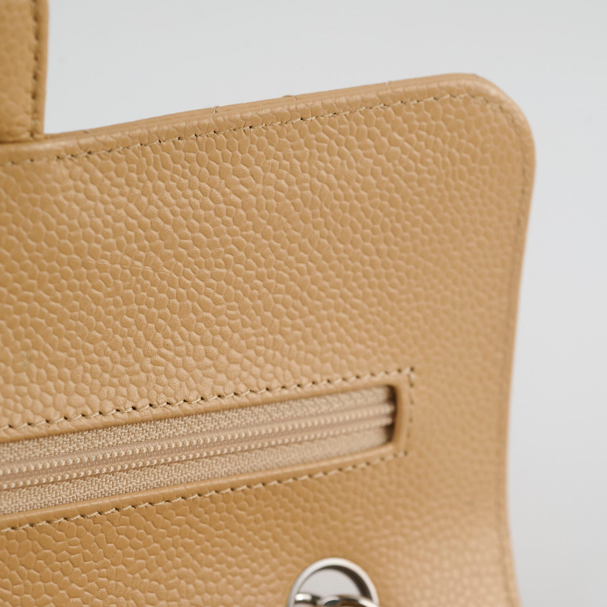 Chanel Small Caviar Double Classic Flap Beige Clair - photo 10