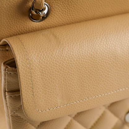 Chanel Small Caviar Double Classic Flap Beige Clair - photo 8