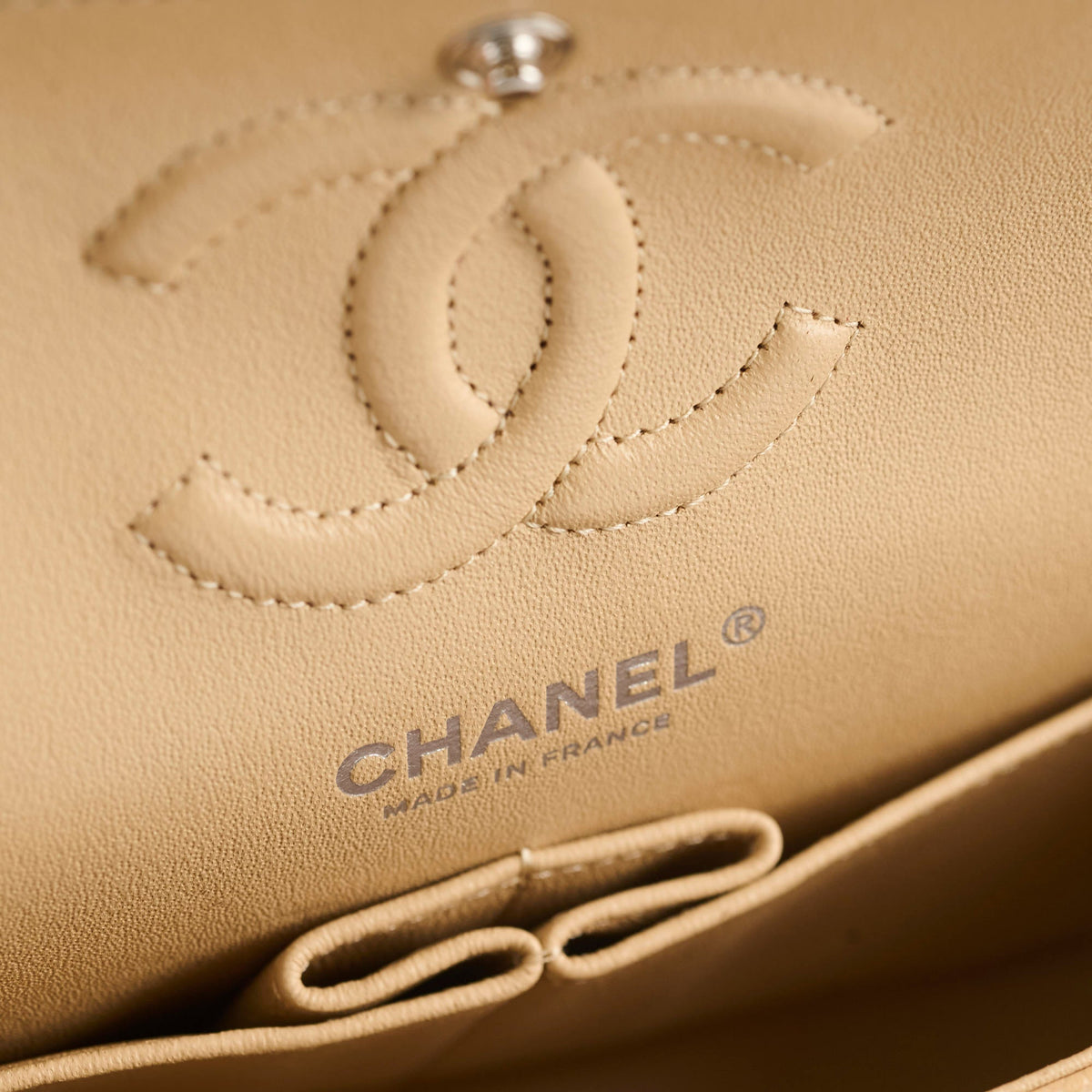 Chanel Small Caviar Double Classic Flap Beige Clair - photo 6