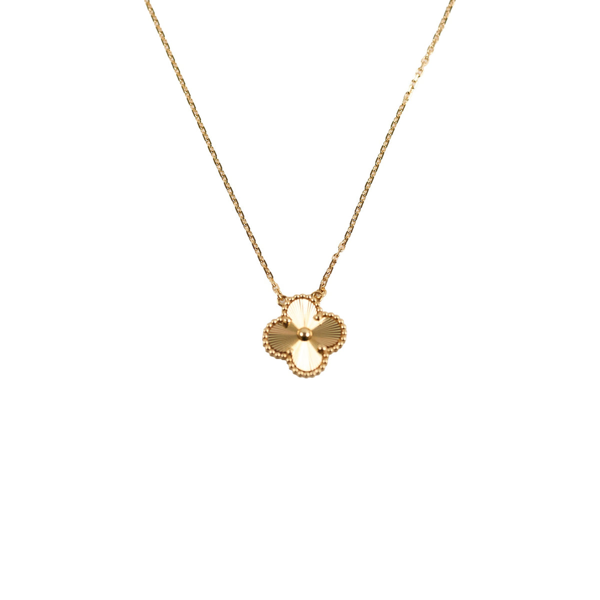 Van Cleef & Arpels Vintage Alhambra Necklace Gold Guilloche 2022 - photo 1