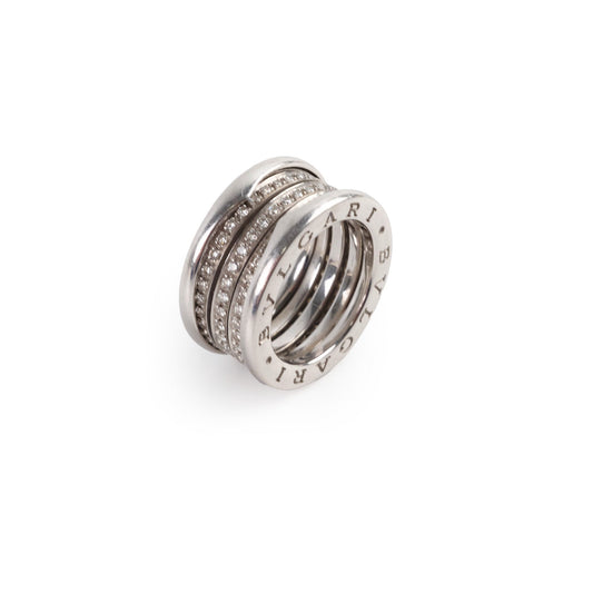 Bvlgari B Zero 1 White Gold Diamond Ring Size 53 - photo 1